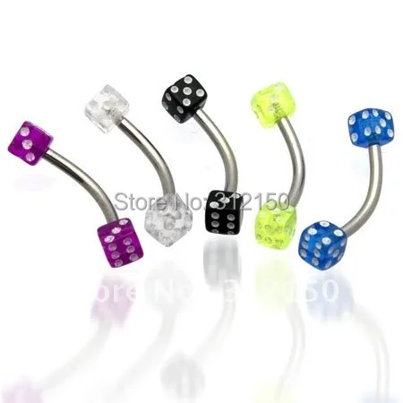 SaYao 50pcs free shipping 16G piercing jewelry,eyebrow rings,lip rings,body piercing,acrylic Dice Eyebrow ring Nail body jewelry
SaYao 50pcs free shipping 16G piercing jewelry,eyebrow rings,lip rings,body piercing,acrylic Dice Eyebrow ring Nail body jewelry