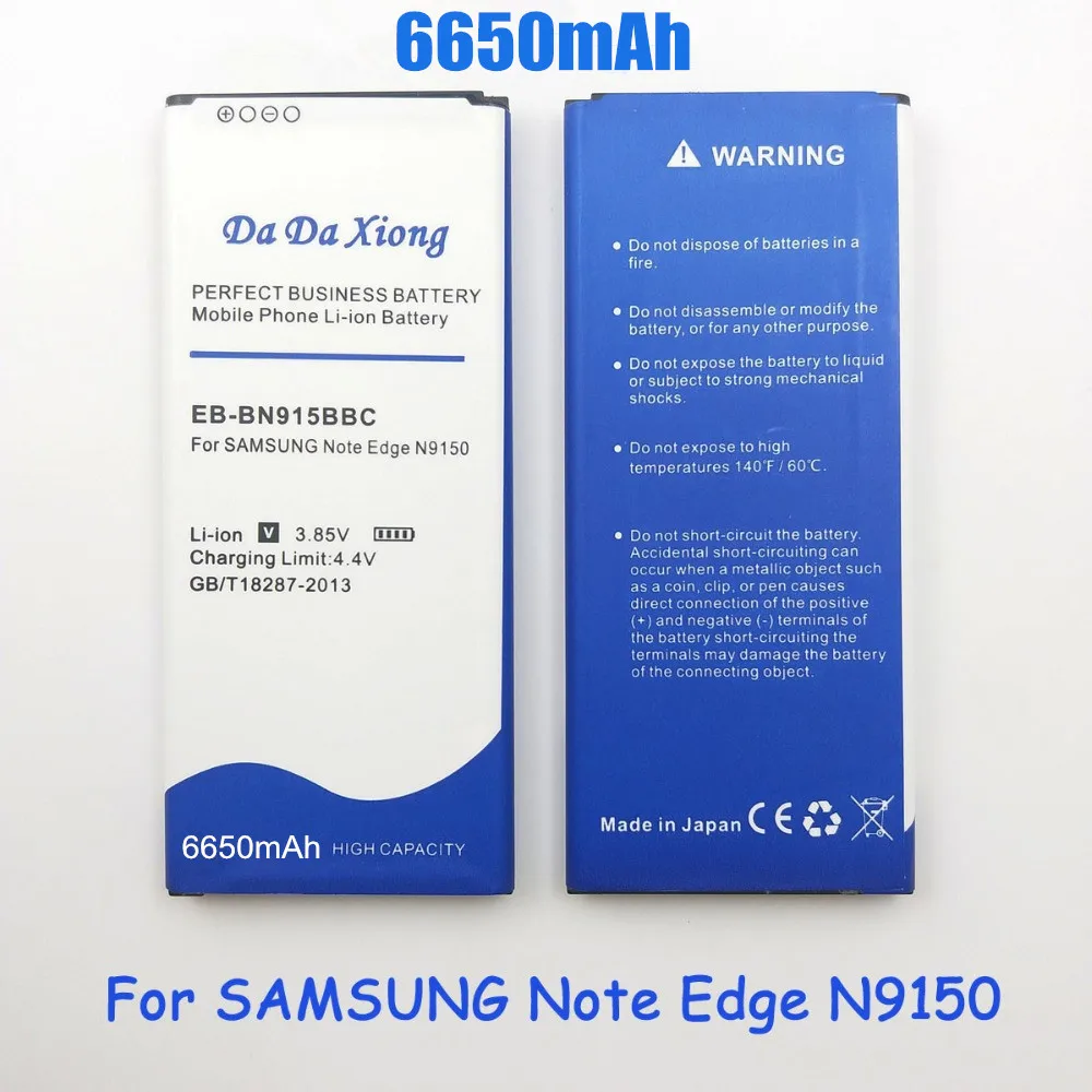 6650 мА/ч EB BN915BBC литий ионный аккумулятор телефона для Samsung Galaxy Note Edge N9150 N915K N915L N915S
