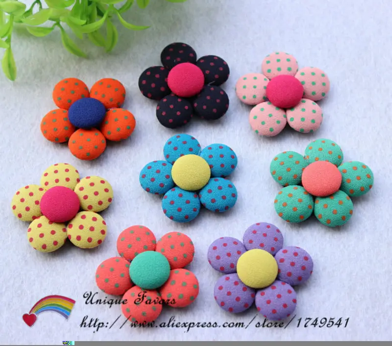 30pcs BIG 40mm Polka Dot Fabric Covered Button Flowers Flatback Button Patches for Hair Clips,Baby Clothes Decor
30pcs BIG 40mm Polka Dot Fabric Covered Button Flowers Flatback Button Patches for Hair Clips,Baby Clothes Decor