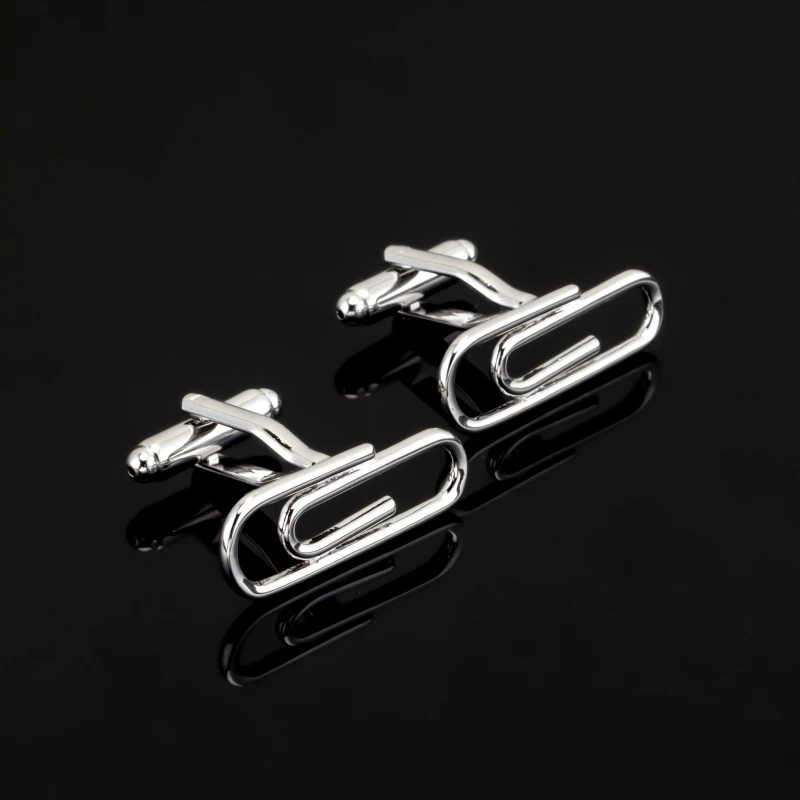 Luxury shirt cufflinks for mens Brand cuff button de manchette Silvery paperclip cuff links High Quality abotoaduras Jewelry
Luxury shirt cufflinks for mens Brand cuff button de manchette Silvery paperclip cuff links High Quality abotoaduras Jewelry