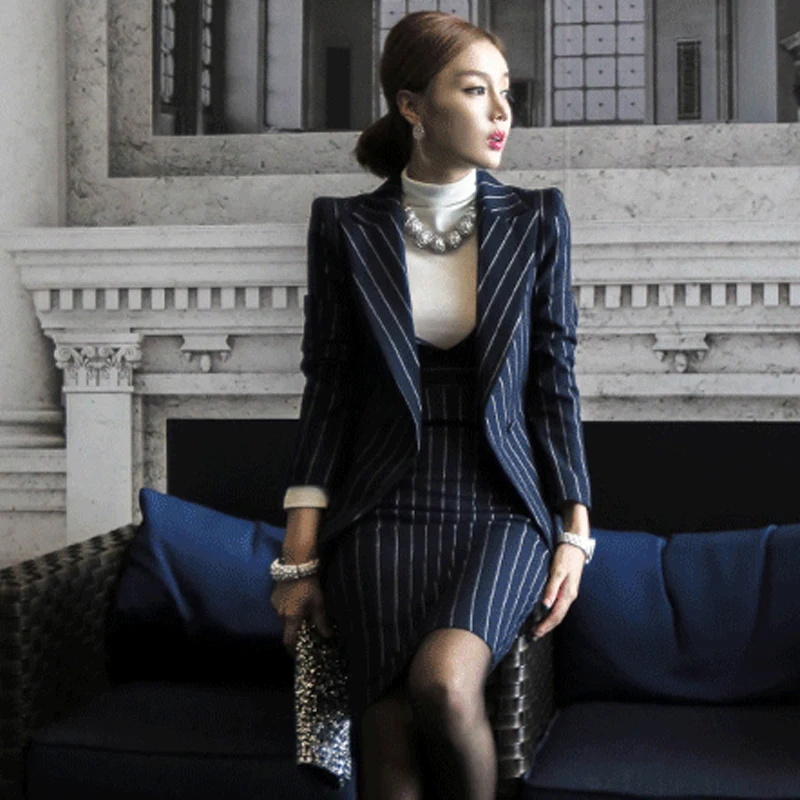 Vintage Striped Dress Suits 2 Piece Sets Elegant Women Blazer Jacket Suits + Fashion Sheath Dresses Set Female
Vintage Striped Dress Suits 2 Piece Sets Elegant Women Blazer Jacket Suits + Fashion Sheath Dresses Set Female