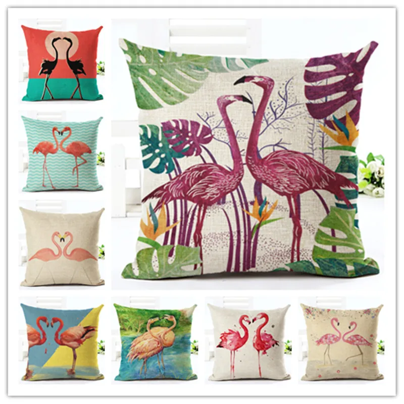 Декоративная подушка для дома в стиле фламинго 45*45 см|home decor cushions|decorative cushionsthrow