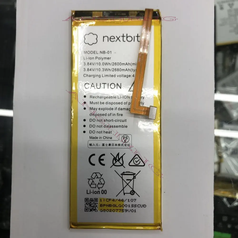 Оригинальный аккумулятор Nextbit Robin, аккумулятор NB-01 2680 мАч для смартфона Nextbit Robin, встроенный литий-ионный аккумулятор
Оригинальный аккумулятор Nextbit Robin, аккумулятор NB-01 2680 мАч для смартфона Nextbit Robin, встроенный литий-ионный аккумулятор