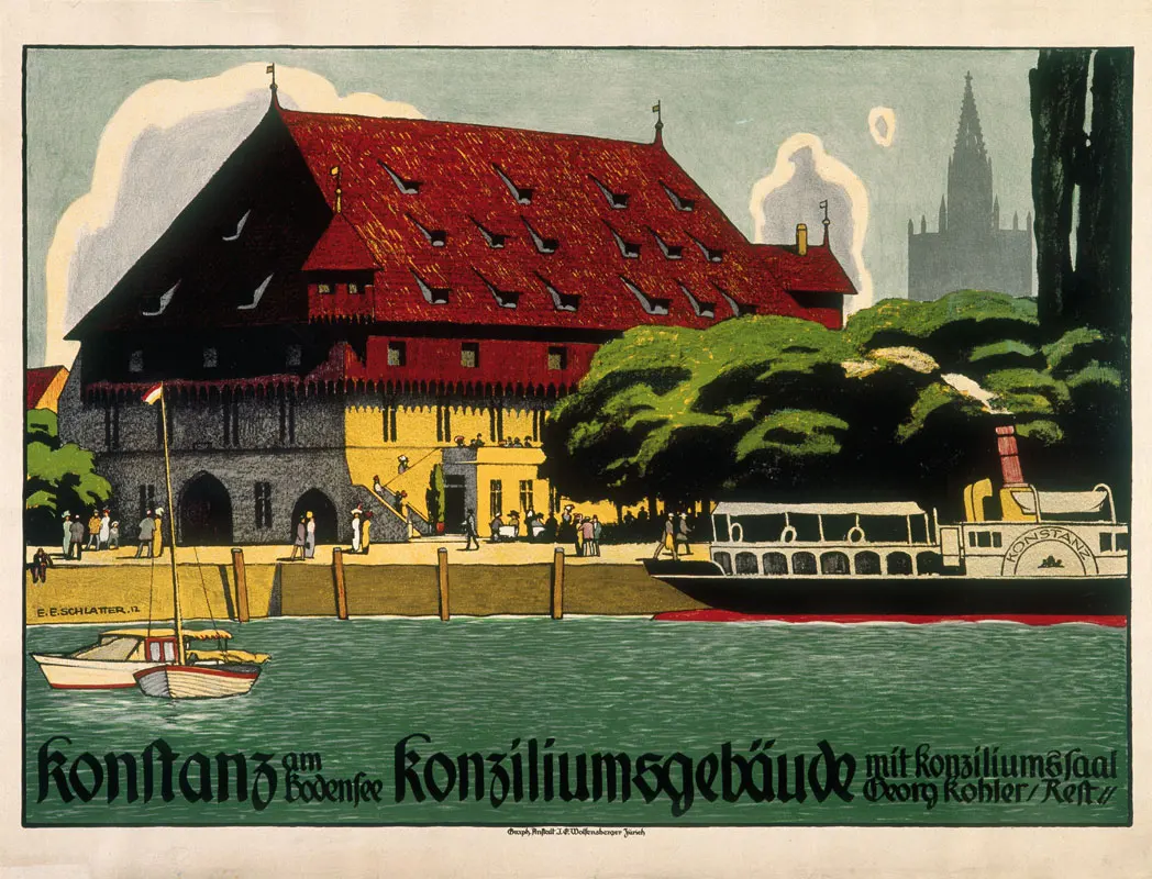 Германия туристические плакаты Heilbader в Deutschland классические настенные наклейки