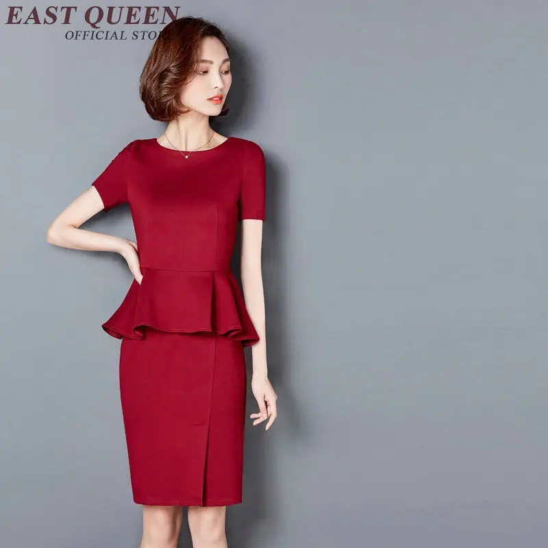 Women suits with skirts one-piece office uniform designs women round neck casual office peplum ladies dress AA2299 YQ
Women suits with skirts one-piece office uniform designs women round neck casual office peplum ladies dress AA2299 YQ