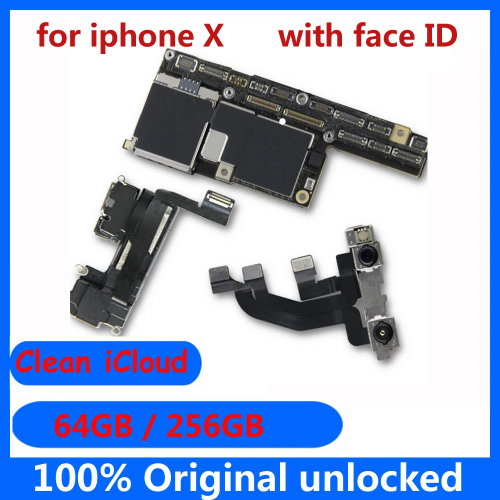 Free Shipping 64GB 256GB Unlocked Mainboard With / NO Face ID For Iphone X Plate Original Motherboard IOS System Logic Board
Free Shipping 64GB 256GB Unlocked Mainboard With / NO Face ID For Iphone X Plate Original Motherboard IOS System Logic Board