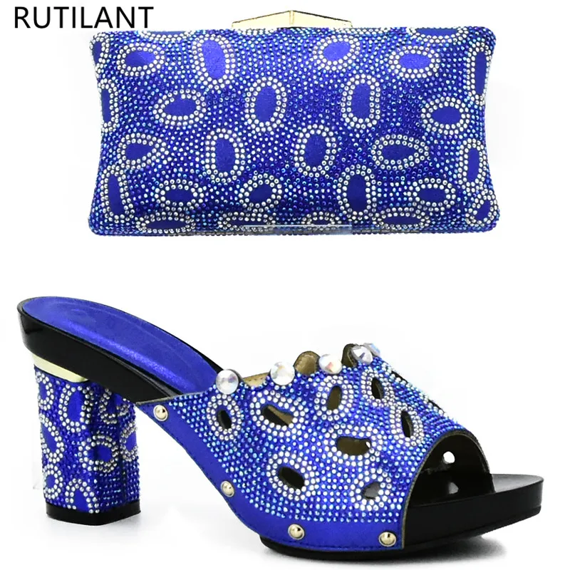 New Royal Blue Color Italian Ladies Shoes and Bag Set Decorated with Rhinestone African Matching Shoes and Bags Italian In Women
New Royal Blue Color Italian Ladies Shoes and Bag Set Decorated with Rhinestone African Matching Shoes and Bags Italian In Women