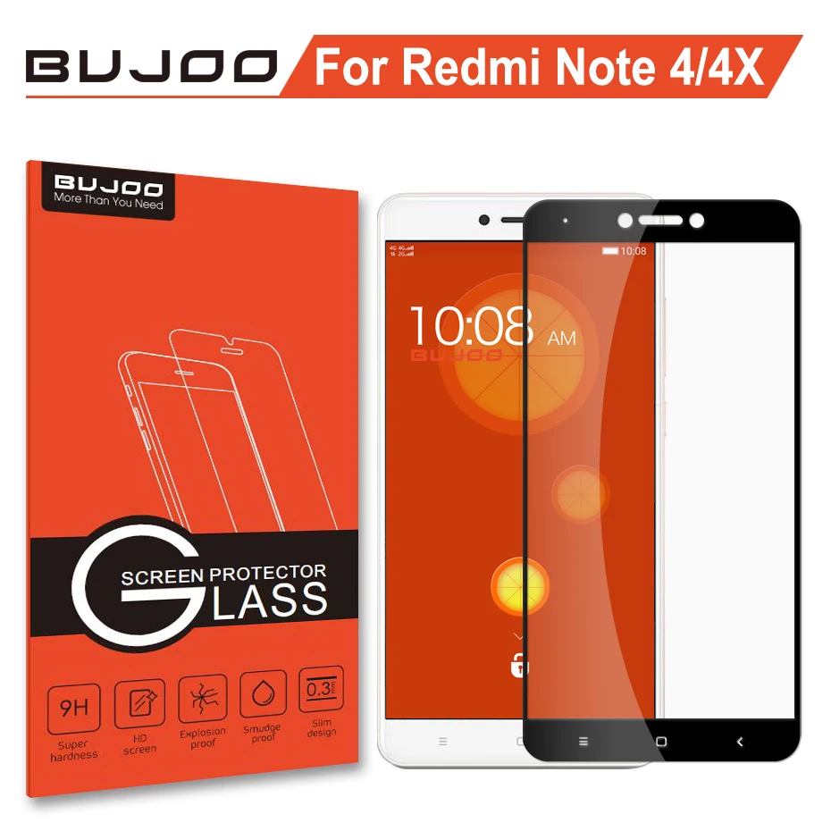 100% оригинальный защитный экран BUJOO Real 2.5D 0 3 мм 9H с полным покрытием закаленное