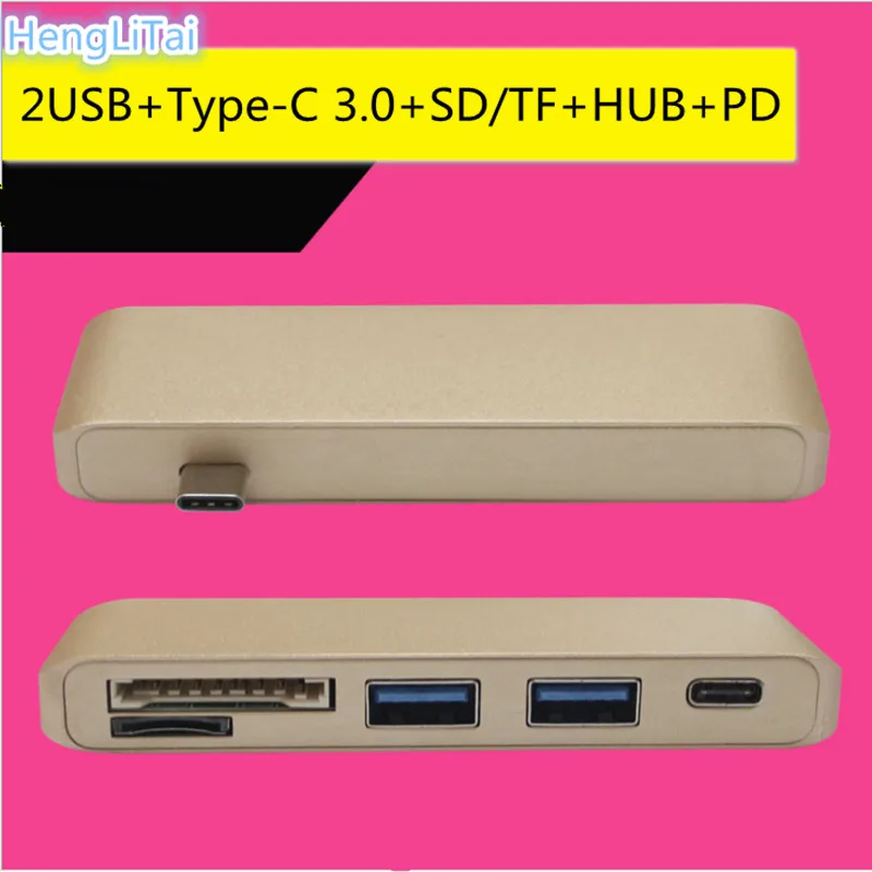 Новый 5в1 USB C 3 1 мульти для школы больницы с 2 портами 0 тип c концентраторы PD SD/TF
