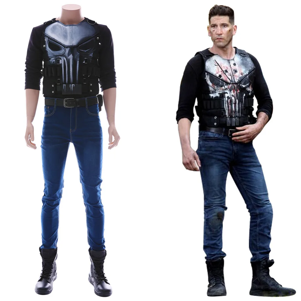 Punisher Season 2 Frank Castle Cosplay Tshirt Pants Costume Hero Full Set Halloween Carnival Cosplay Costume Custome Made
Punisher Season 2 Frank Castle Cosplay Tshirt Pants Costume Hero Full Set Halloween Carnival Cosplay Costume Custome Made