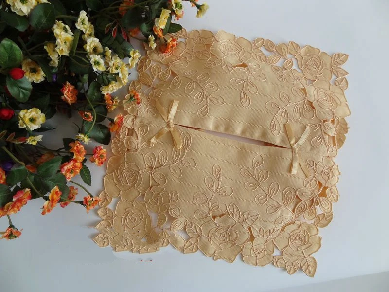 Высококачественная Роскошная ткань для вышивки с желтыми розами набор бумажных