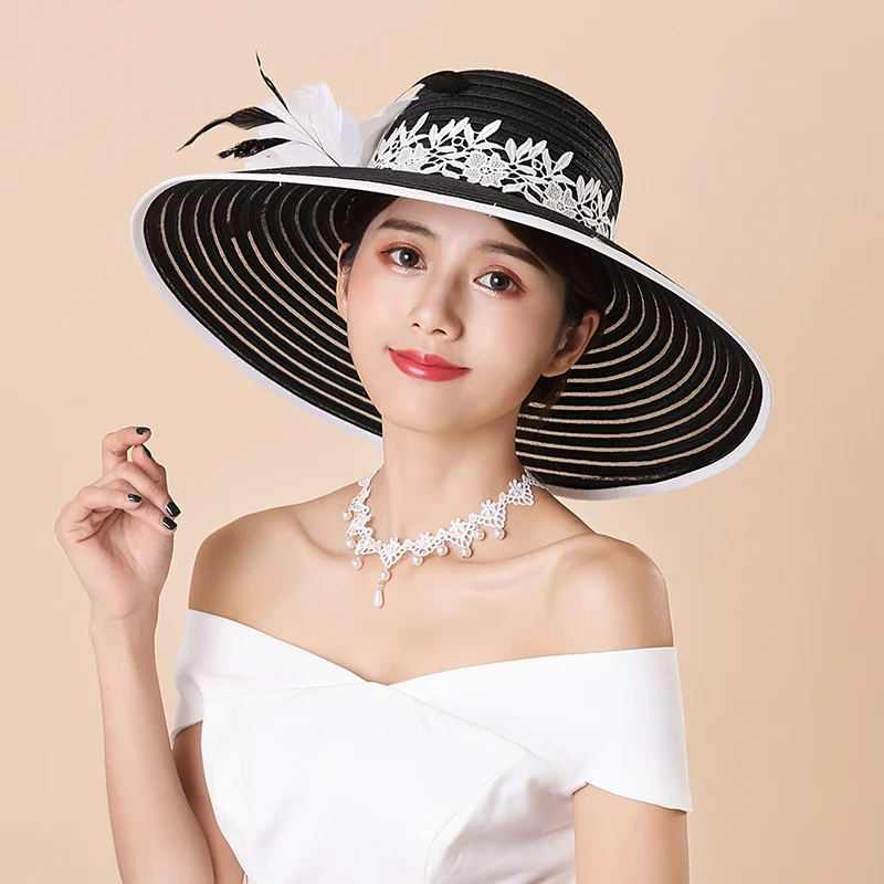 British Fashion Fedoras Hat Women Wedding Church Tea Party Banquet Cap Ladies Sunshade Ultraviolet Protection Summer Caps H6612
British Fashion Fedoras Hat Women Wedding Church Tea Party Banquet Cap Ladies Sunshade Ultraviolet Protection Summer Caps H6612
