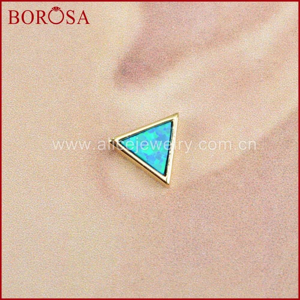 BOROSA 5Pairs Elegant 8MM Gems Earring, Gold Color Bezel Triangle Blue Opal Stud Earrings for Women Druzy Jewelry ZG0226
BOROSA 5Pairs Elegant 8MM Gems Earring, Gold Color Bezel Triangle Blue Opal Stud Earrings for Women Druzy Jewelry ZG0226
