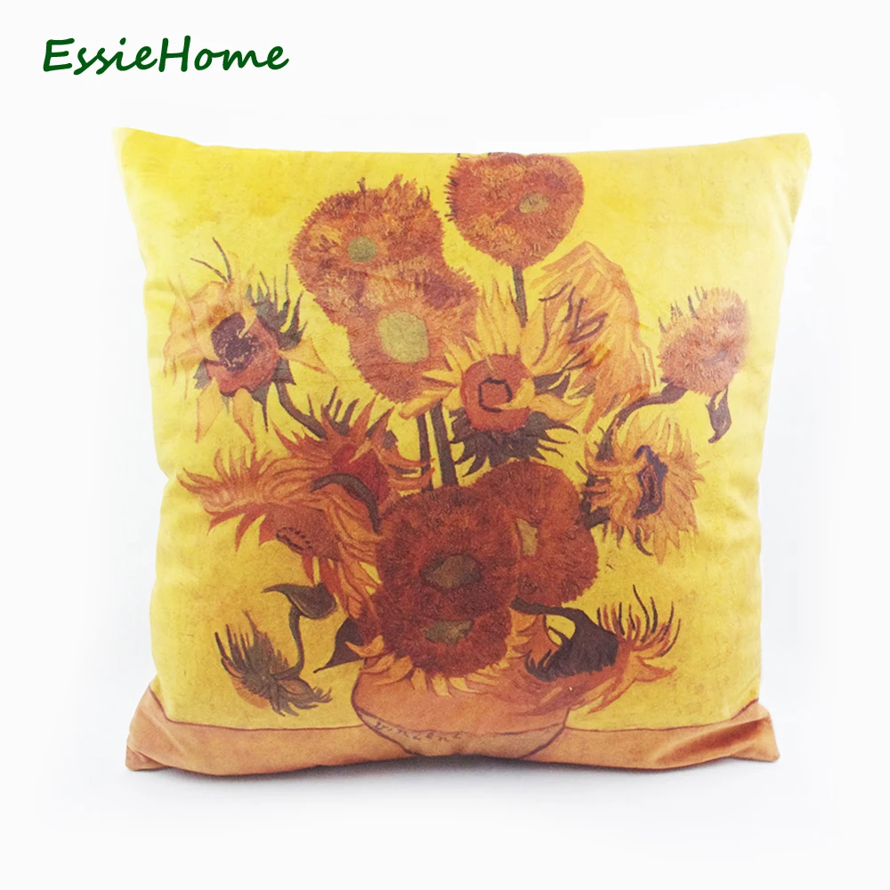 ESSIE HOME Van Gogh's Paiting Digital Print Sunflower High End Velvet Soft Pillow Case Cushion Cover
ESSIE HOME Van Gogh's Paiting Digital Print Sunflower High End Velvet Soft Pillow Case Cushion Cover