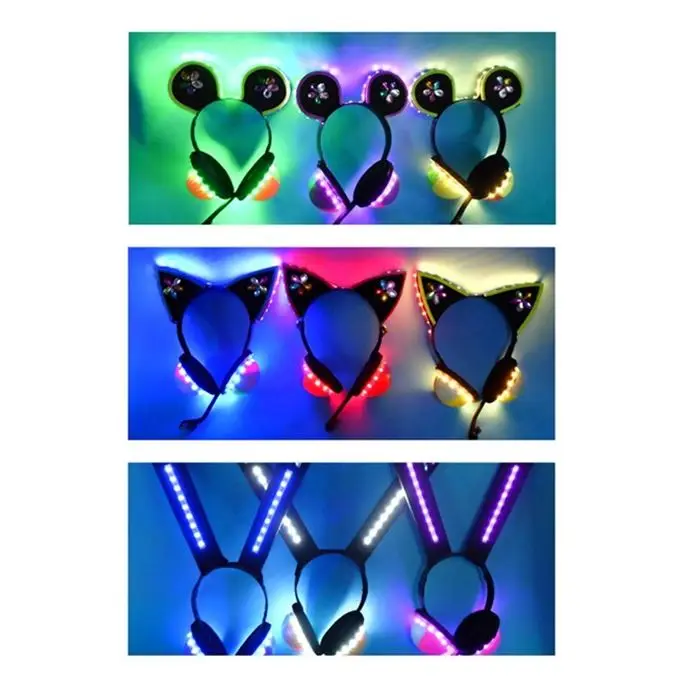 Гарнитура со светодиодной подсветкой для косплея Love Live|earphone earphone|earphone ledearphone headset