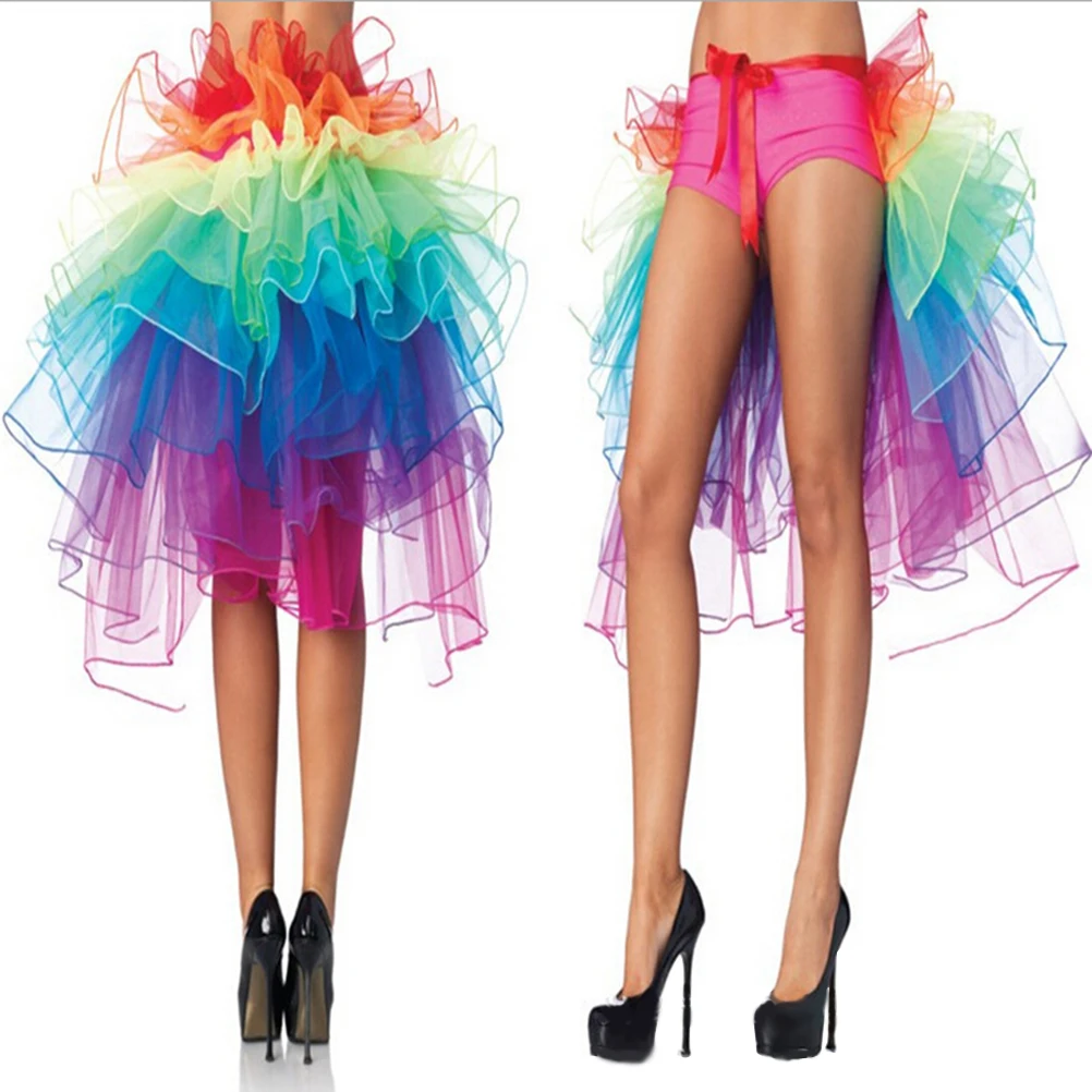 1 Pc Female Peacock Dance Skirt Rainbow Tail Bustle Skirt Colorful Women Skirts Summer Fluffy Rainbow Tutu Skirt
1 Pc Female Peacock Dance Skirt Rainbow Tail Bustle Skirt Colorful Women Skirts Summer Fluffy Rainbow Tutu Skirt