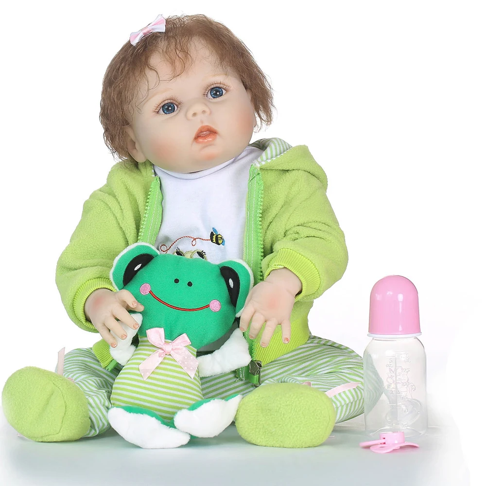 22 "Девочка Кукла реборн силиконовая виниловая детская игра дом игрушки bebe