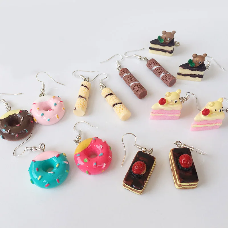 Earring for Woman Resin Drop Custom Handmade Cute Girls Present Macaron Biscuits Cake Donuts Food
Earring for Woman Resin Drop Custom Handmade Cute Girls Present Macaron Biscuits Cake Donuts Food