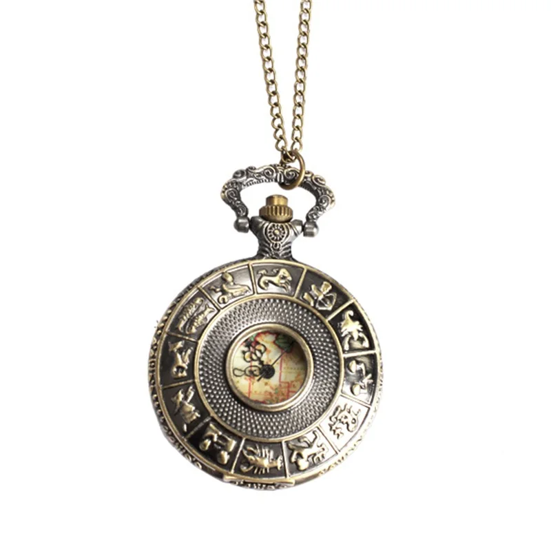 Elegant Retro Large 12 Constellation Map Design Pocket Watch Necklace Chain Relogio Feminino Smile
Elegant Retro Large 12 Constellation Map Design Pocket Watch Necklace Chain Relogio Feminino Smile