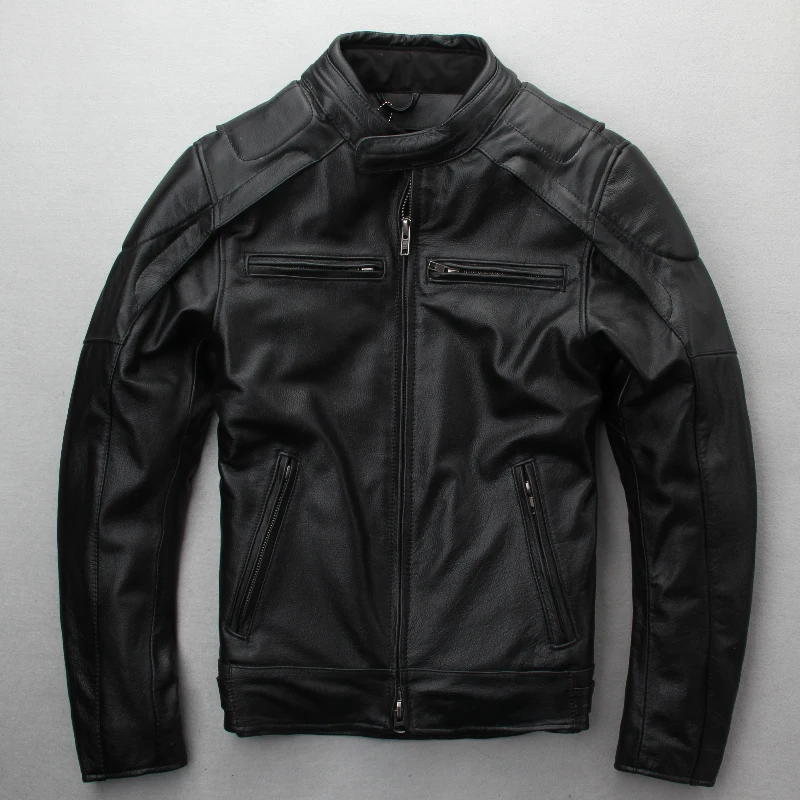 Autumn And Winter Genuine Leather Men's Casual Genuine Leather Jackets Plus Size Motorcycle Cow Leather Coats
Autumn And Winter Genuine Leather Men's Casual Genuine Leather Jackets Plus Size Motorcycle Cow Leather Coats
