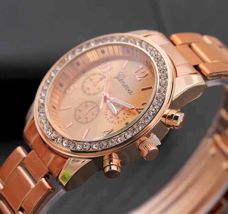 Женева классические роскошные стразы часы для женщин модные женские Relogio Feminino Reloj