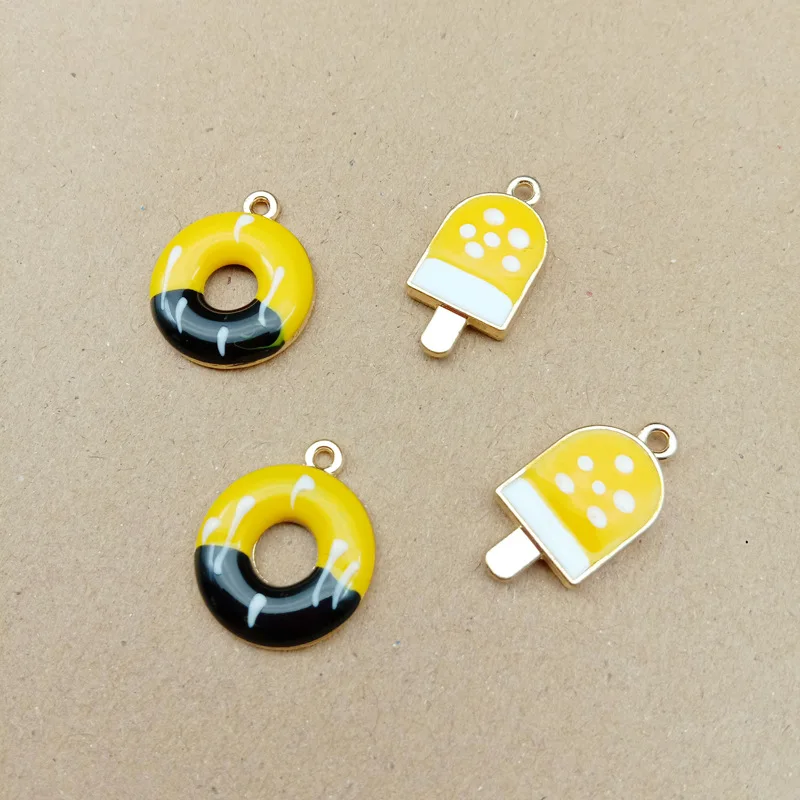 10pcs enamel doughnut charm ice cream charm for jewelry making and crafting fashion earring charm zinc alloy pendant
10pcs enamel doughnut charm ice cream charm for jewelry making and crafting fashion earring charm zinc alloy pendant