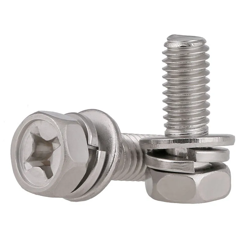 100pcs or 50pcs M3 M4 Hexagon Socket Head Combination Bolts Three Combination Screw Three Sem Screws with Flat and Spring Washer
100pcs or 50pcs M3 M4 Hexagon Socket Head Combination Bolts Three Combination Screw Three Sem Screws with Flat and Spring Washer