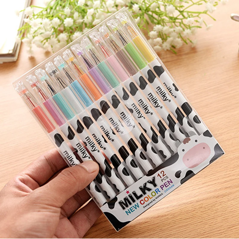 Diamond Milk gel pen Korean 12 Colors Candy Gel Ink Pen 0.38mm School Office Supply Escolar Papelaria Erasable Pen 12pcs/lot
Diamond Milk gel pen Korean 12 Colors Candy Gel Ink Pen 0.38mm School Office Supply Escolar Papelaria Erasable Pen 12pcs/lot
