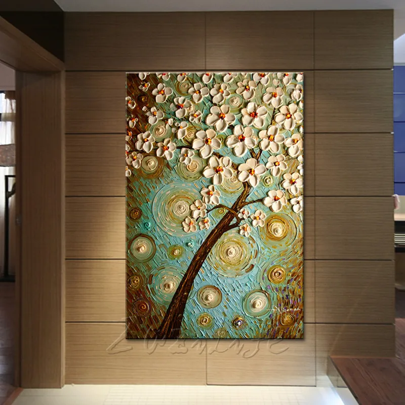 Canvas Painting Hand Painted palette knife 3D texture Flower Tree Wall Pictures For Living Room Christmas decorations for home10
Canvas Painting Hand Painted palette knife 3D texture Flower Tree Wall Pictures For Living Room Christmas decorations for home10