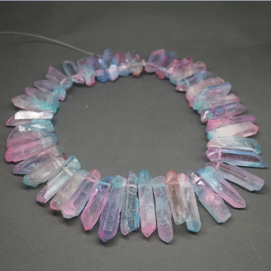 (KINDGEMS) Raw Blue Gradient Ramp Healing Crystal Quartz Beads Top Drilled Point Pendant, Rock Quartz Crystal Women Fine Jewelry
(KINDGEMS) Raw Blue Gradient Ramp Healing Crystal Quartz Beads Top Drilled Point Pendant, Rock Quartz Crystal Women Fine Jewelry