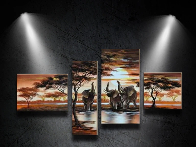100%Hand Painted Modern Forest Landscape Animal Elephant Abstract Oil Painting on the Canvas Art Wall Home Decoration 4pcs/set
100%Hand Painted Modern Forest Landscape Animal Elephant Abstract Oil Painting on the Canvas Art Wall Home Decoration 4pcs/set