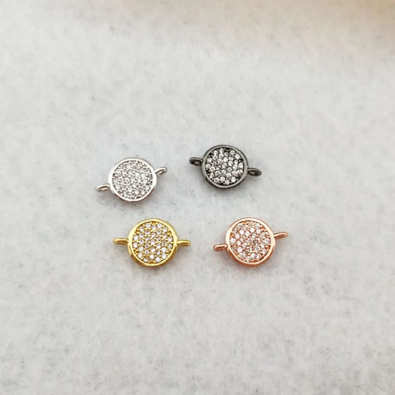 10 Pieces CZ zircon Micro Pave round shape Connector Double Bails Beads Charm for DIY Bracelet necklace Jewelry Finding CT433
10 Pieces CZ zircon Micro Pave round shape Connector Double Bails Beads Charm for DIY Bracelet necklace Jewelry Finding CT433