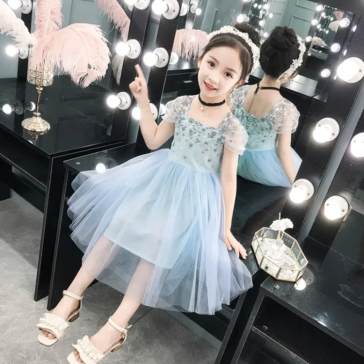 Girls in Children's streetwear Summer Dress New Korean-style Flower Mesh Half-sleeve Dress with Big Girl Princess Dress
Girls in Children's streetwear Summer Dress New Korean-style Flower Mesh Half-sleeve Dress with Big Girl Princess Dress