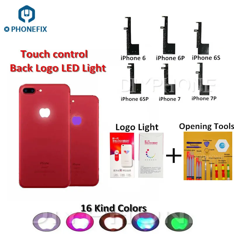 16 Colors Touch Control LED Logo Light for iPhone 6 6Plus 6S 6S Plus 7 7 Plus Glowing LED Logo Rainbow Light
16 Colors Touch Control LED Logo Light for iPhone 6 6Plus 6S 6S Plus 7 7 Plus Glowing LED Logo Rainbow Light