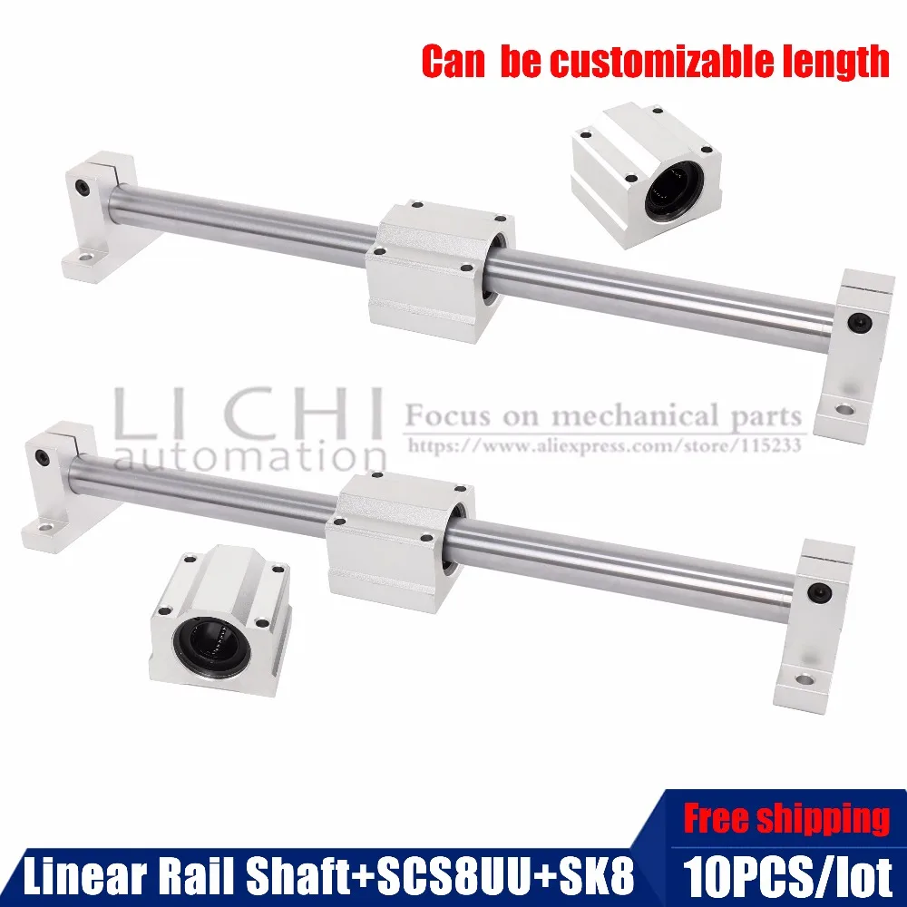 Freeshipping Linear Rail Shaft +SCS8UU Linear Bearing Aluminum Blocks With SK8 Fixed Bearings for 3D printer Slip Motor
Freeshipping Linear Rail Shaft +SCS8UU Linear Bearing Aluminum Blocks With SK8 Fixed Bearings for 3D printer Slip Motor