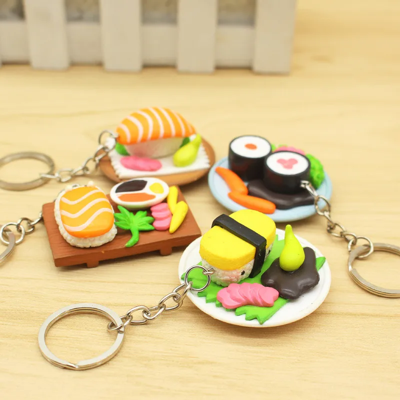 Trendy Cute Cartoon Simulation of Japanese cuisine Plastic Keychain For Women Handbag Keyring Jewelry 4pcs
Trendy Cute Cartoon Simulation of Japanese cuisine Plastic Keychain For Women Handbag Keyring Jewelry 4pcs