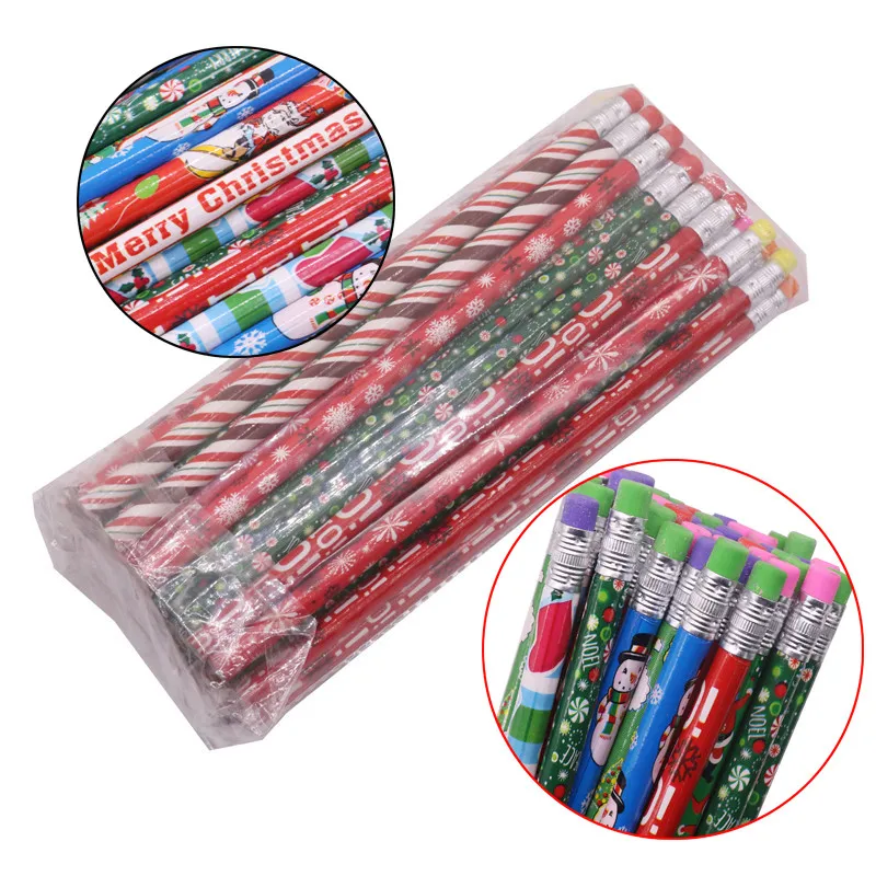 With Eraser Wood HB Pencil 187*8mm Color Pen Pole Christmas Pattern Children Students Painting Sketch Write Student Stationery
With Eraser Wood HB Pencil 187*8mm Color Pen Pole Christmas Pattern Children Students Painting Sketch Write Student Stationery