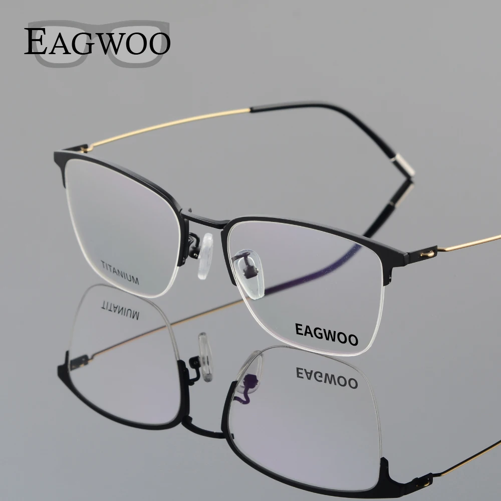 Оправа для очков Eagwoo, титановая, с полуободками, тонкая, светильник Кая, для очков для коррекции зрения, 5201
Оправа для очков Eagwoo, титановая, с полуободками, тонкая, светильник Кая, для очков для коррекции зрения, 5201