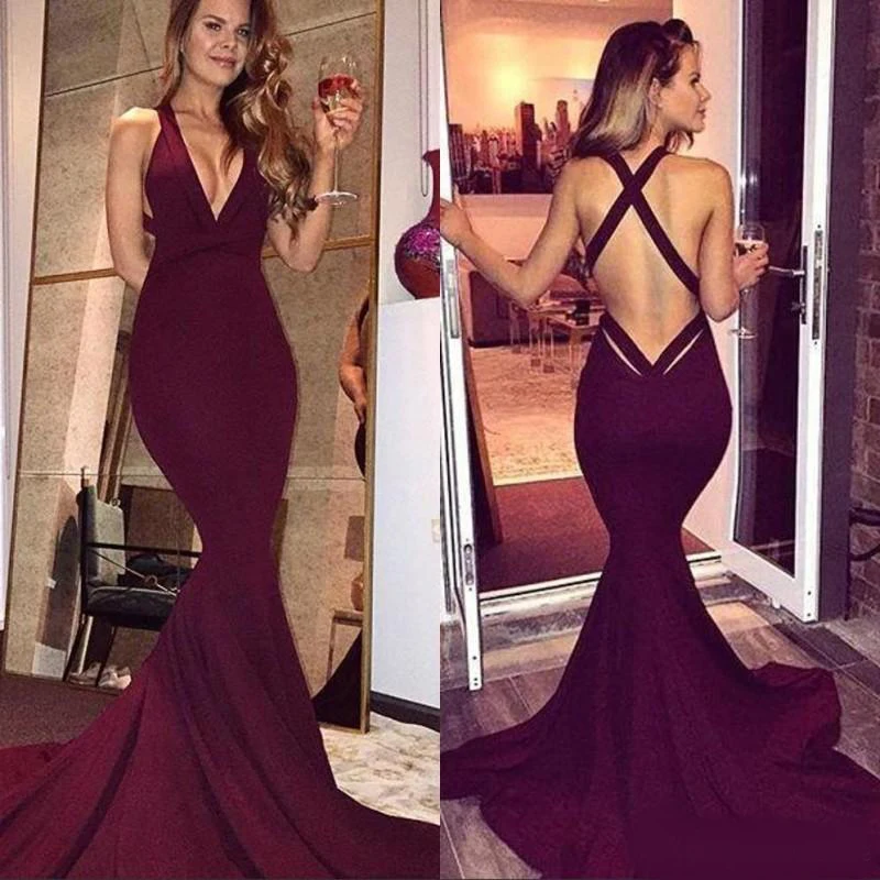 Simple Burgundy Prom Dresses 2020 Sexy Mermaid Backless Sleeveless Court Train Long Party Dresses Evening Gowns Formal Wear
Simple Burgundy Prom Dresses 2020 Sexy Mermaid Backless Sleeveless Court Train Long Party Dresses Evening Gowns Formal Wear