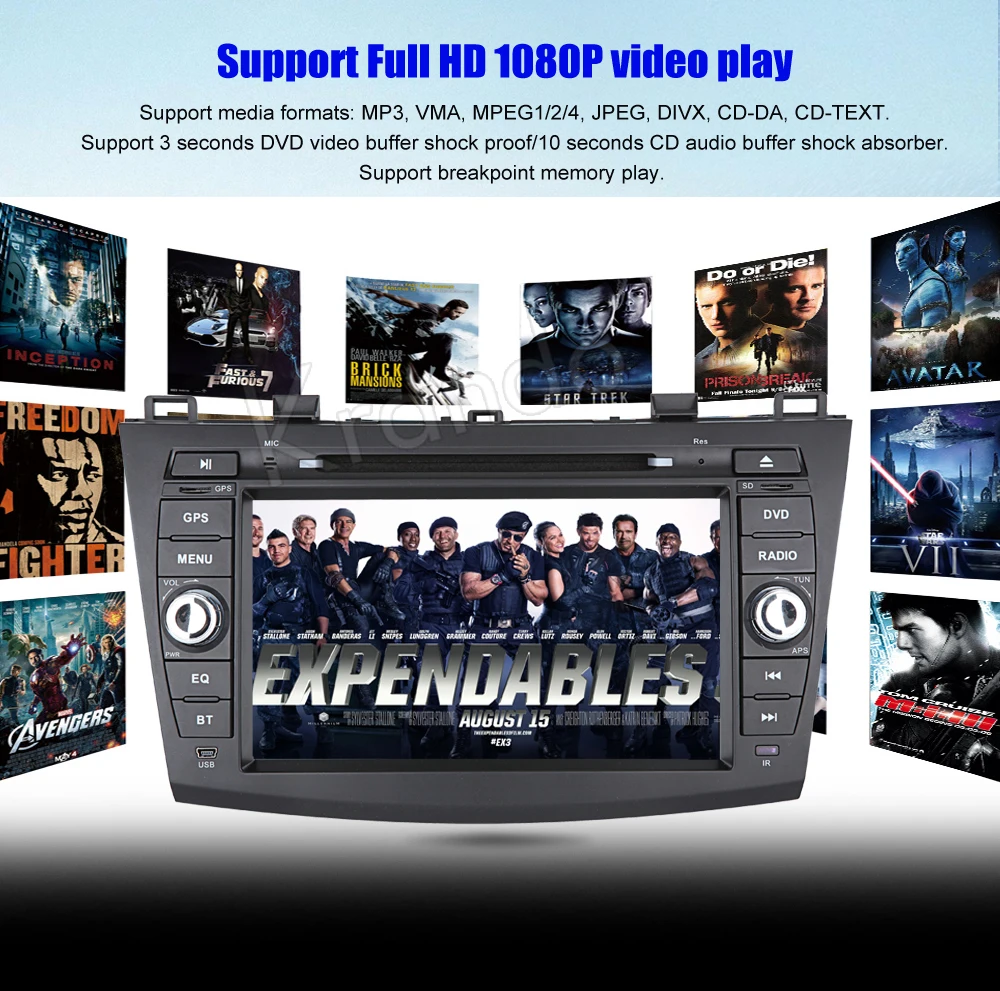 Krando 8" Android 9.0 Car Navigation Multimedia System For Mazda 3 2009-2012 Audio Radio Gps DVD Player WIFI 3G DAB+
Krando 8" Android 9.0 Car Navigation Multimedia System For Mazda 3 2009-2012 Audio Radio Gps DVD Player WIFI 3G DAB+