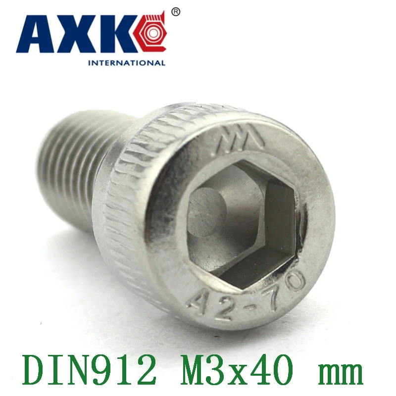 2023 Parafuso Free Shipping 100pcs/lot Metric Thread Din912 M3x40 Mm M3*40 304 Stainless Steel Hex Socket Head Cap Screw Bolts
2023 Parafuso Free Shipping 100pcs/lot Metric Thread Din912 M3x40 Mm M3*40 304 Stainless Steel Hex Socket Head Cap Screw Bolts