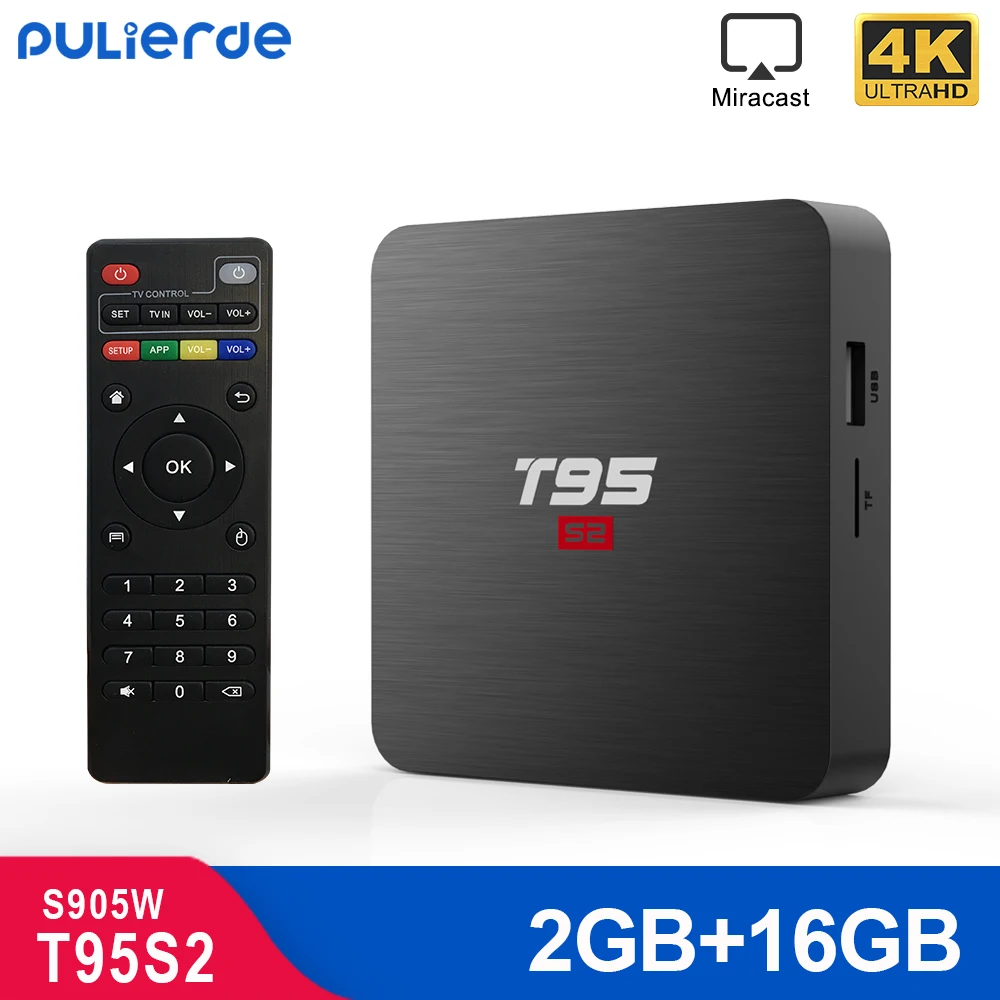 T95S2 2GB 16GB Android 7.1 TV BOX Amlogic S905W 4K H2.65 2.4GHz WIFI Smart Set-top box Media Player 1G 8G
T95S2 2GB 16GB Android 7.1 TV BOX Amlogic S905W 4K H2.65 2.4GHz WIFI Smart Set-top box Media Player 1G 8G