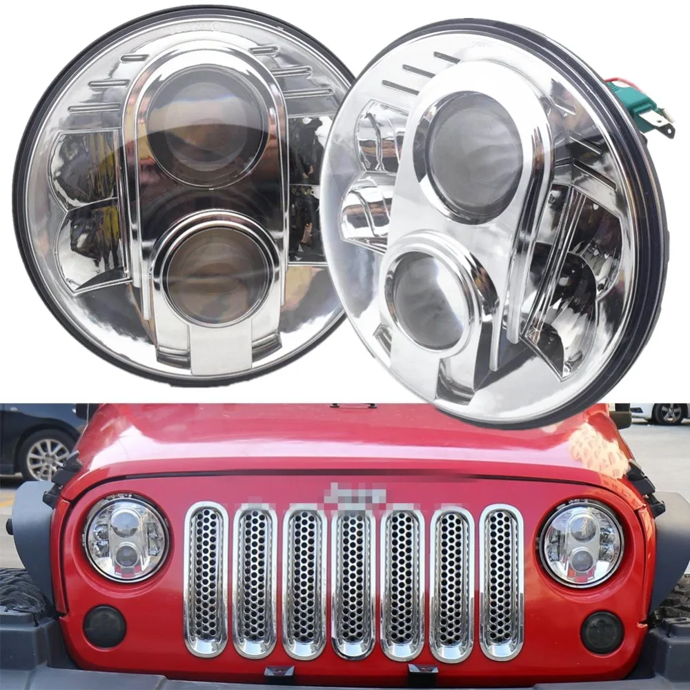 Прожектор светодиодный 7 дюймов 80 Вт 2 шт. для Jeep Wrangler Jk LJ TJ CJ Land Rover Defender 4x4 |