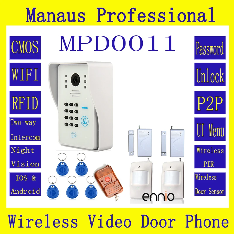 Smart Home WIFI Wireless Video Door Phone System with home alarm system Card Unlock Function & Remote Wireless Control D11C
Smart Home WIFI Wireless Video Door Phone System with home alarm system Card Unlock Function & Remote Wireless Control D11C