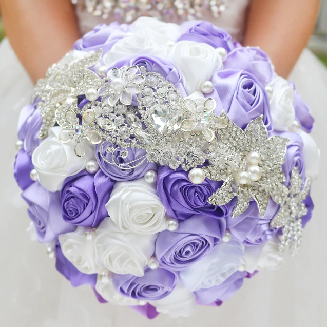 DIY brooch bouquet Silk Bride Bridal Wedding Bouquet Bridesmaid Lavender color& white Ribbon roses Customizable bouquets
DIY brooch bouquet Silk Bride Bridal Wedding Bouquet Bridesmaid Lavender color& white Ribbon roses Customizable bouquets