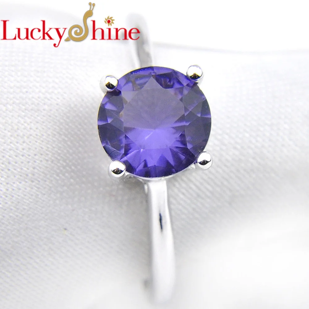 Luckyshine Classic Round Purple Crystal Ring Silver Plated Copper Wedding Jewelry Holiday Gift Rings Party Rings
Luckyshine Classic Round Purple Crystal Ring Silver Plated Copper Wedding Jewelry Holiday Gift Rings Party Rings