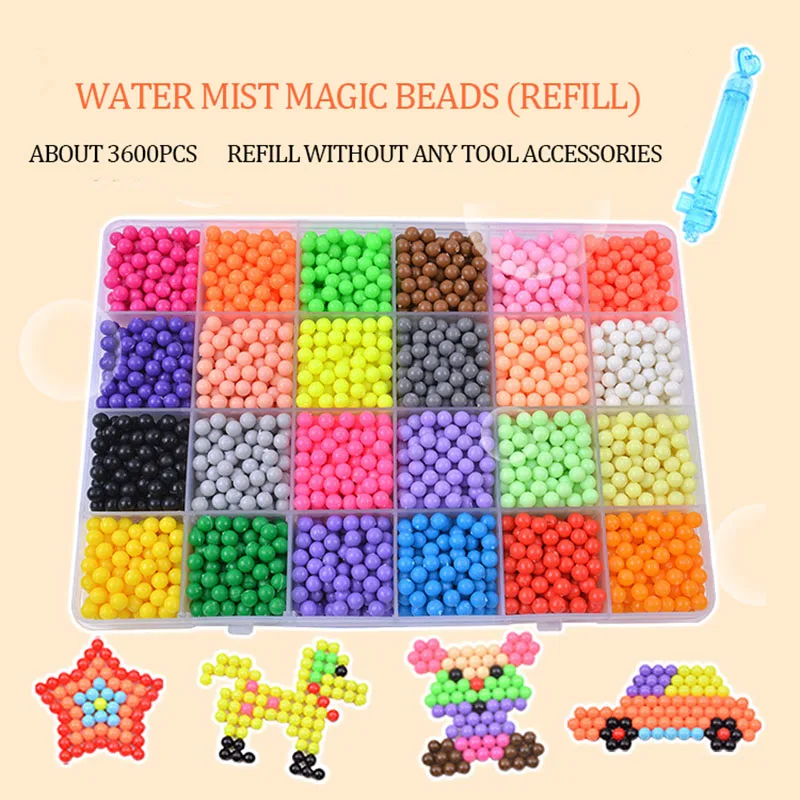 6000pcs 24 colors Refill beads puzzle Crystal DIY water spray beads set ball games 3D handmade magic toys for children
6000pcs 24 colors Refill beads puzzle Crystal DIY water spray beads set ball games 3D handmade magic toys for children