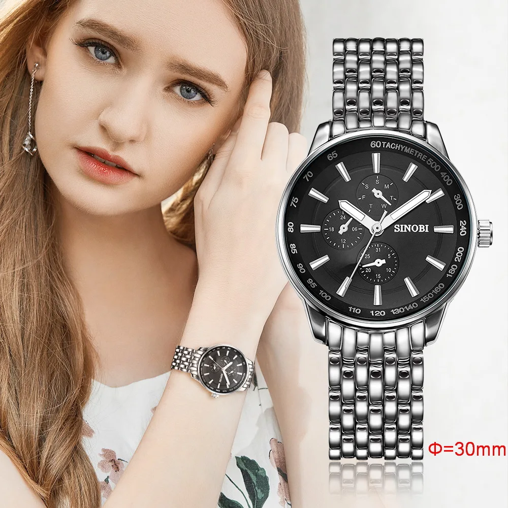Newest SINOBI ladies Watches Top Brand Luxury Metal strap Wristwatch Women Gifts Quartz Watch Promotion Clock Relogio Masculino
Newest SINOBI ladies Watches Top Brand Luxury Metal strap Wristwatch Women Gifts Quartz Watch Promotion Clock Relogio Masculino