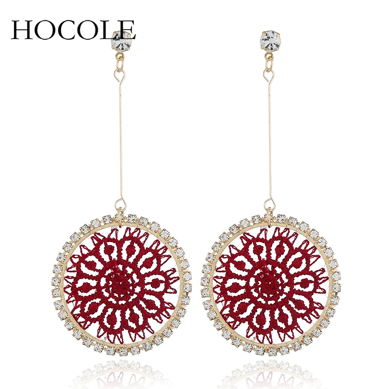 Crystal Rhinestone Round Circle Earrings For Women Boho Style Hollowed Flower Drop Dangle Earrings Statement Jewelry Pendientes
Crystal Rhinestone Round Circle Earrings For Women Boho Style Hollowed Flower Drop Dangle Earrings Statement Jewelry Pendientes