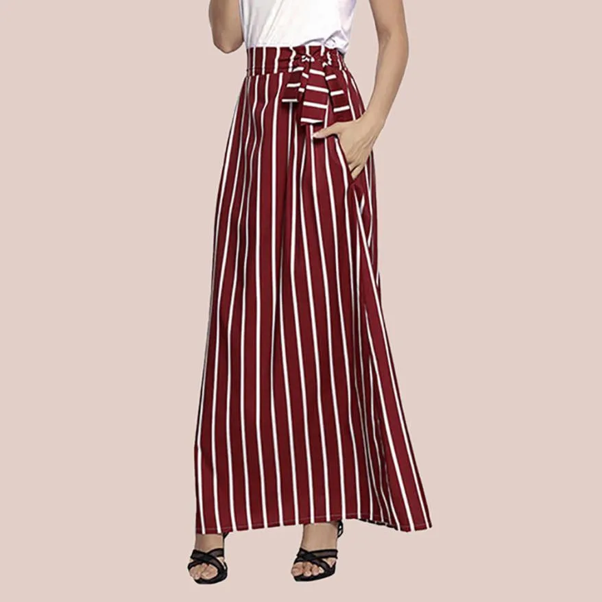 Fashion Summer pencil skirts womens Casual Striped Ankle-length Chiffon Empire Lace-Up Vintage Long Skirts rokjes dames 50*
Fashion Summer pencil skirts womens Casual Striped Ankle-length Chiffon Empire Lace-Up Vintage Long Skirts rokjes dames 50*